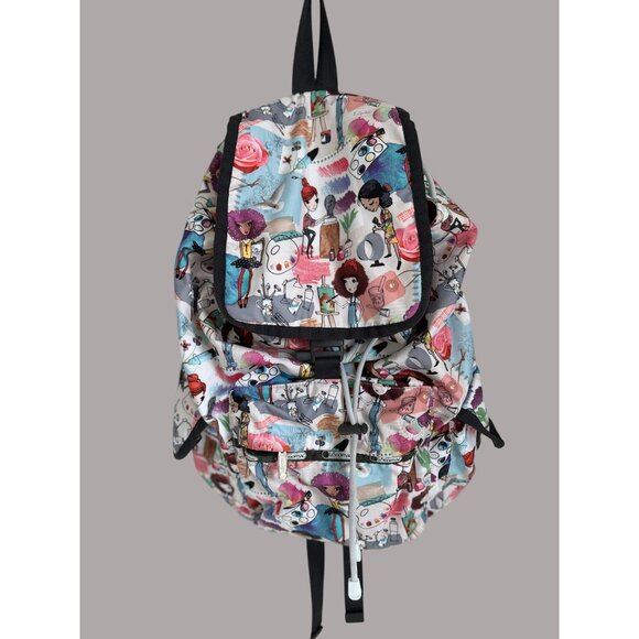 Moomin LeSportsac Backpack Large Print All Over - Picture 4 of 12
